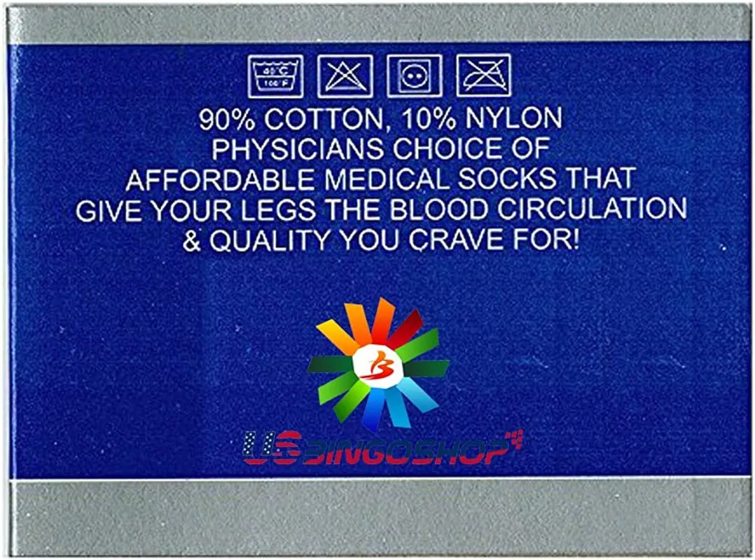 12 Pairs Men's Diabetic Socks Cotton - Physicians Approved