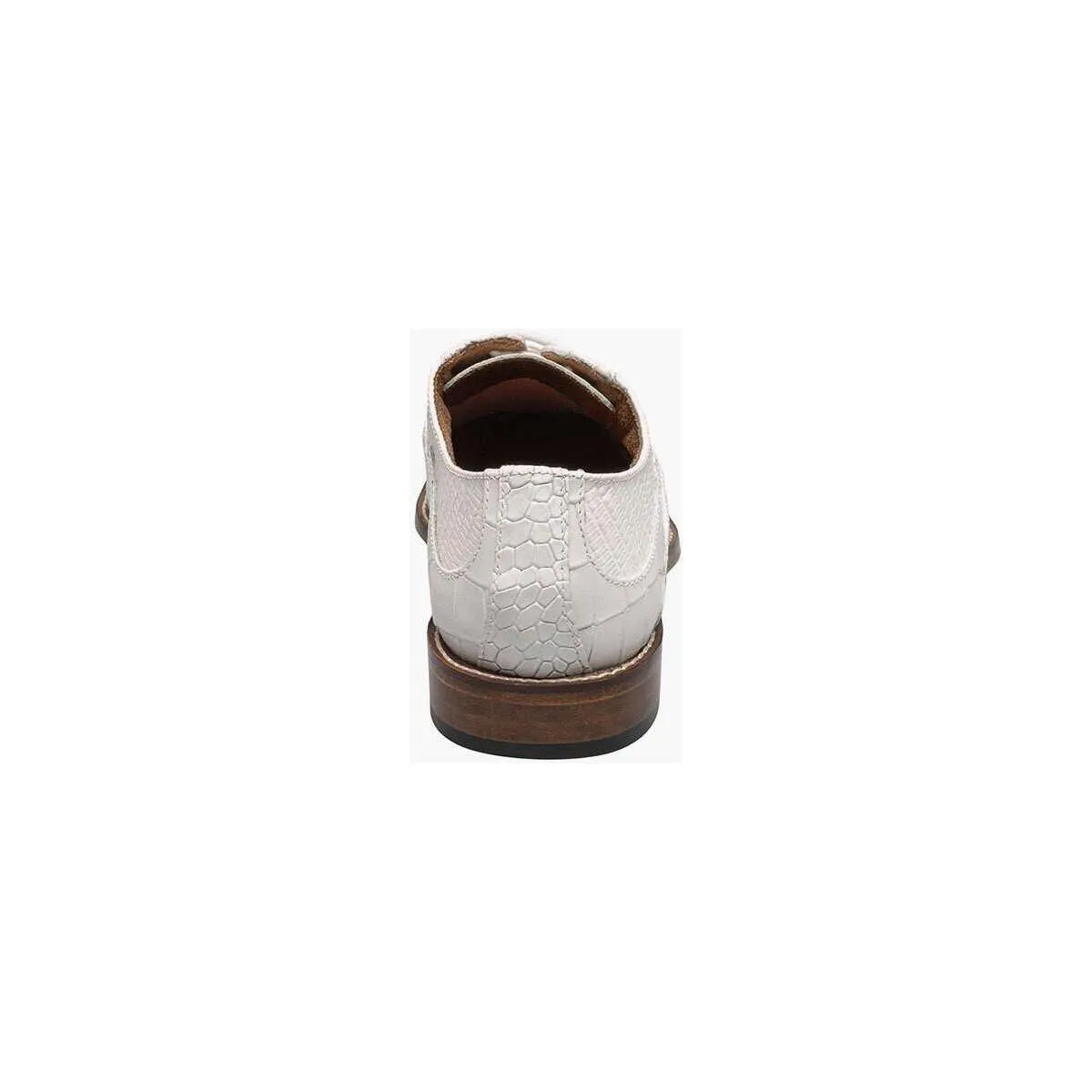 25630-100 Stacy Adams Tedesco Cap Toe Oxford Lizard Leather Dress Shoes White
