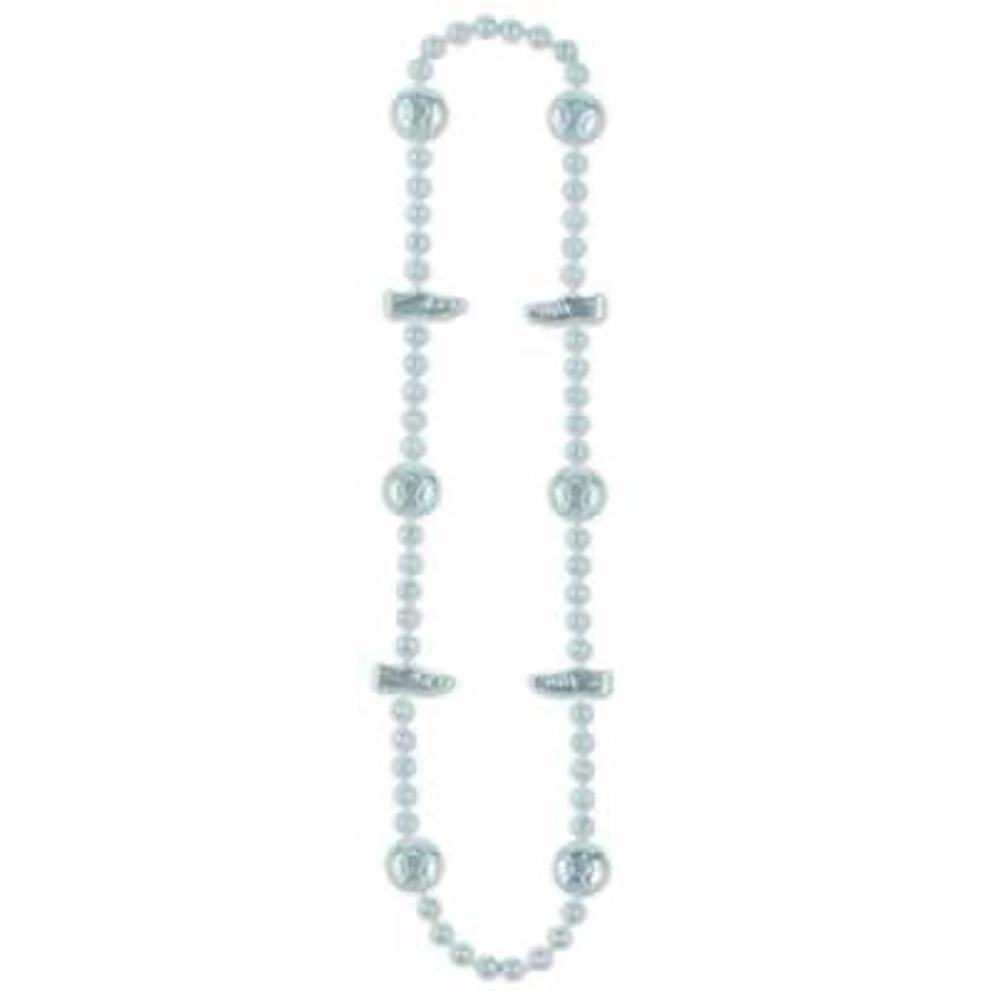 36" Silver Soccer Ball Beads 1/Card