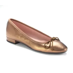 49196 - Rust Soft Leather Flats for Teen/Women by Pretty Ballerinas