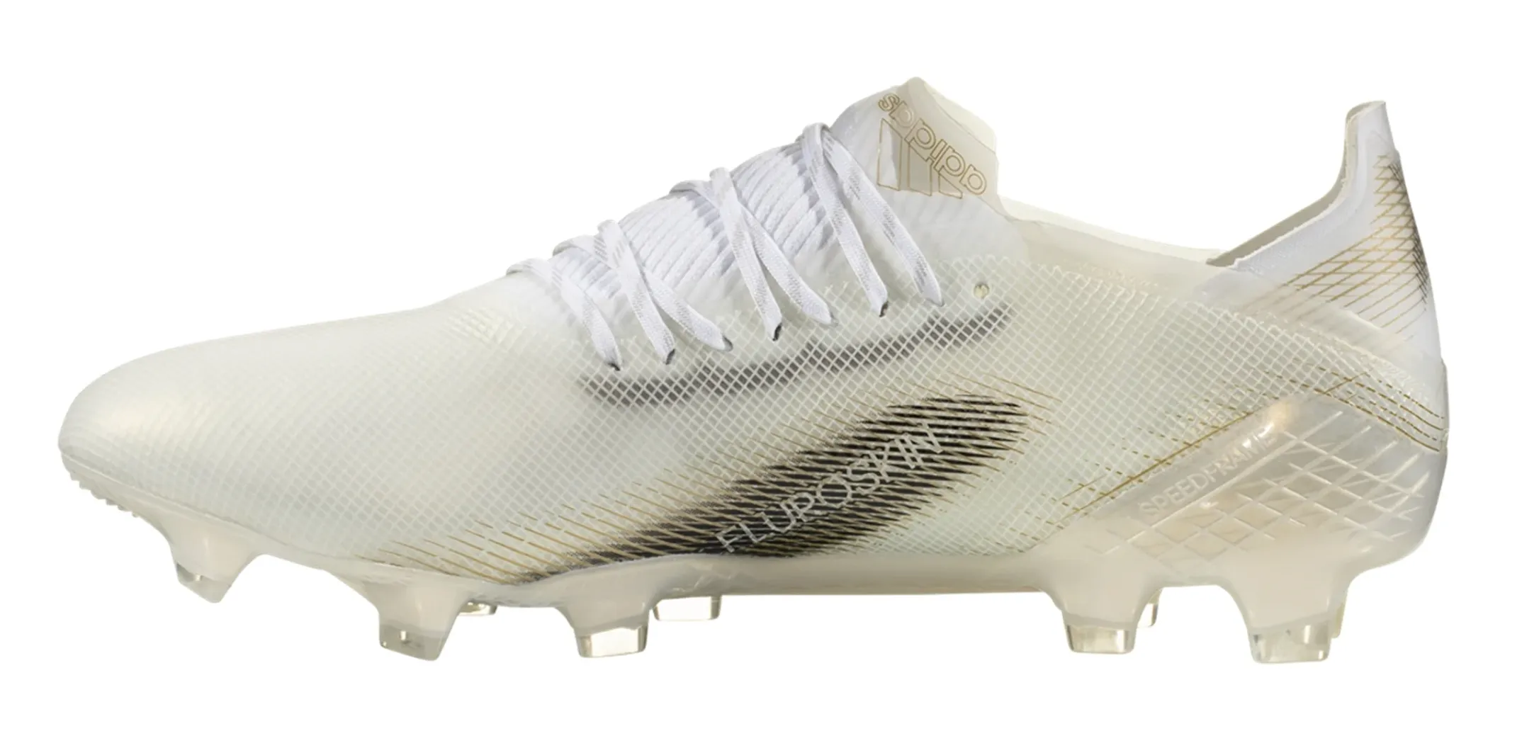 adidas X Ghosted.1 FG - White-MetallicGold-Black