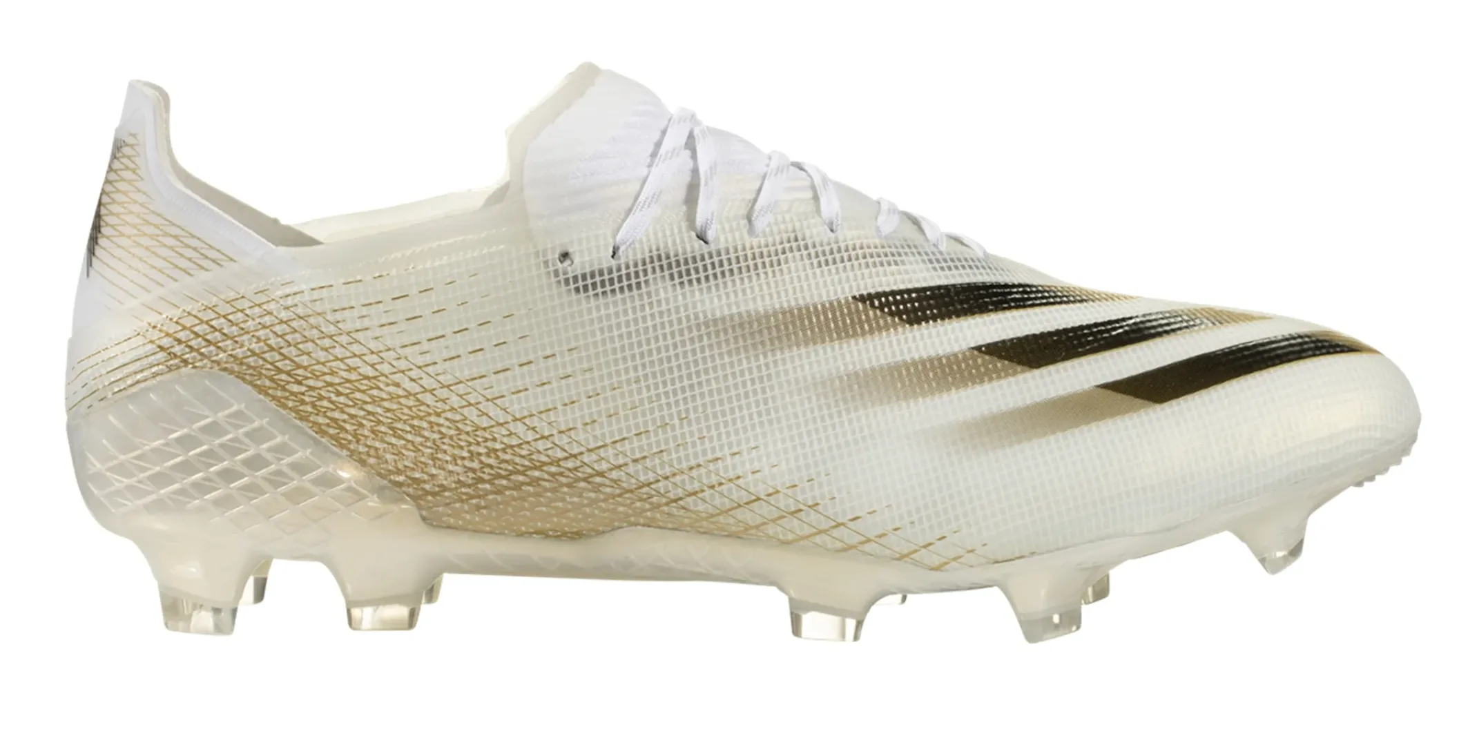 adidas X Ghosted.1 FG - White-MetallicGold-Black