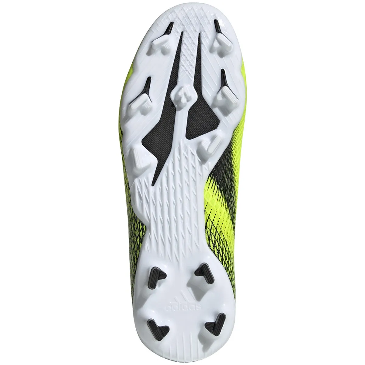 adidas X Ghosted.3 Laceless FG Junior Firm Ground Soccer Cleat - Solar Yellow/Core Black/Team Royal Blue