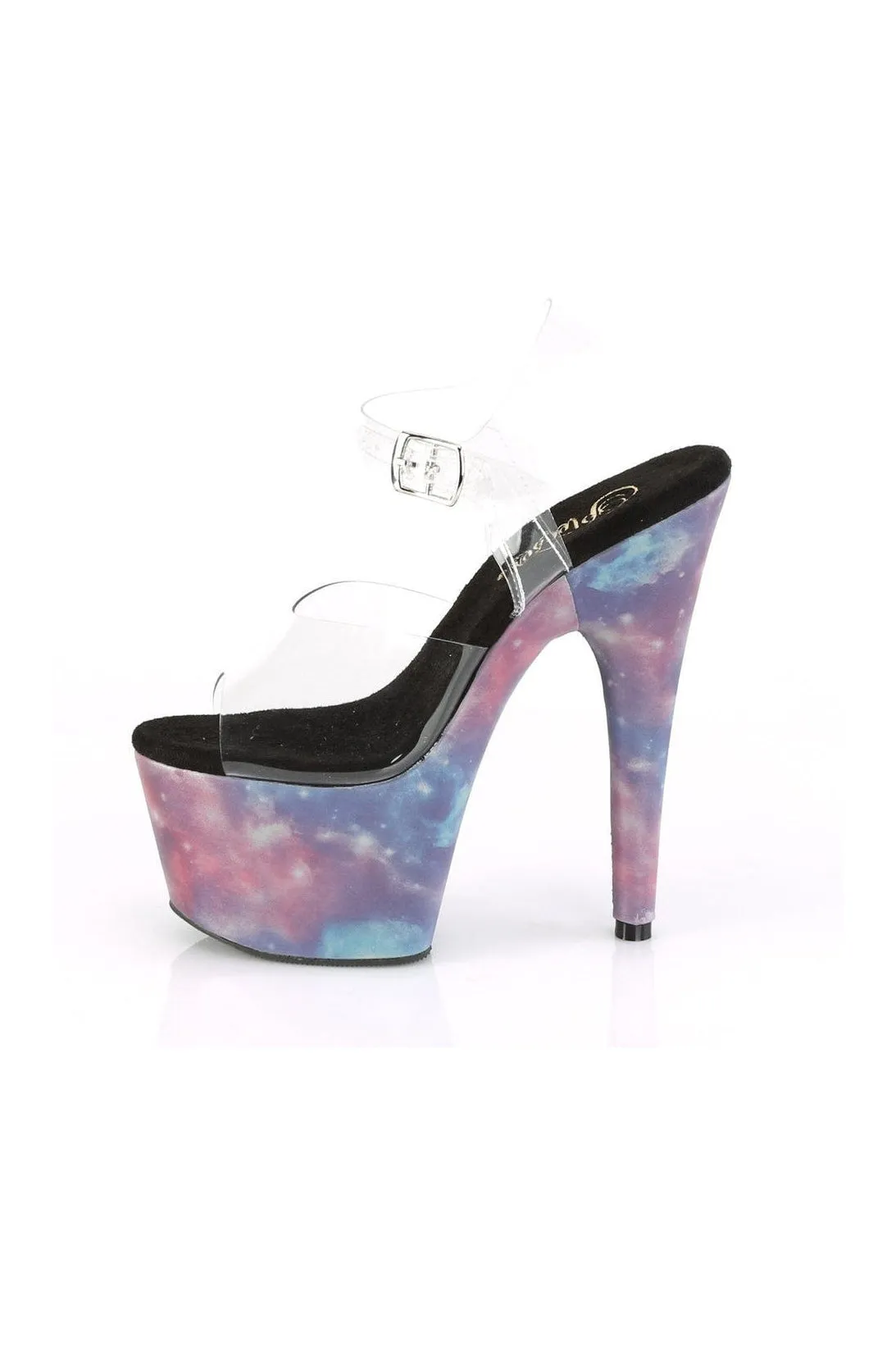 ADORE-708REFL Exotic Platform Sandal | Clear Vinyl