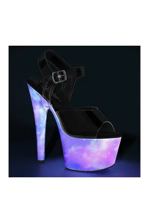 ADORE-708REFL Exotic Platform Sandal | Clear Vinyl
