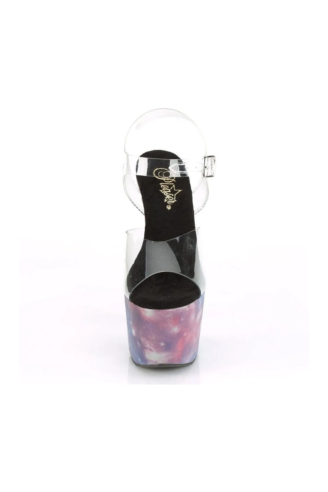 ADORE-708REFL Exotic Platform Sandal | Clear Vinyl