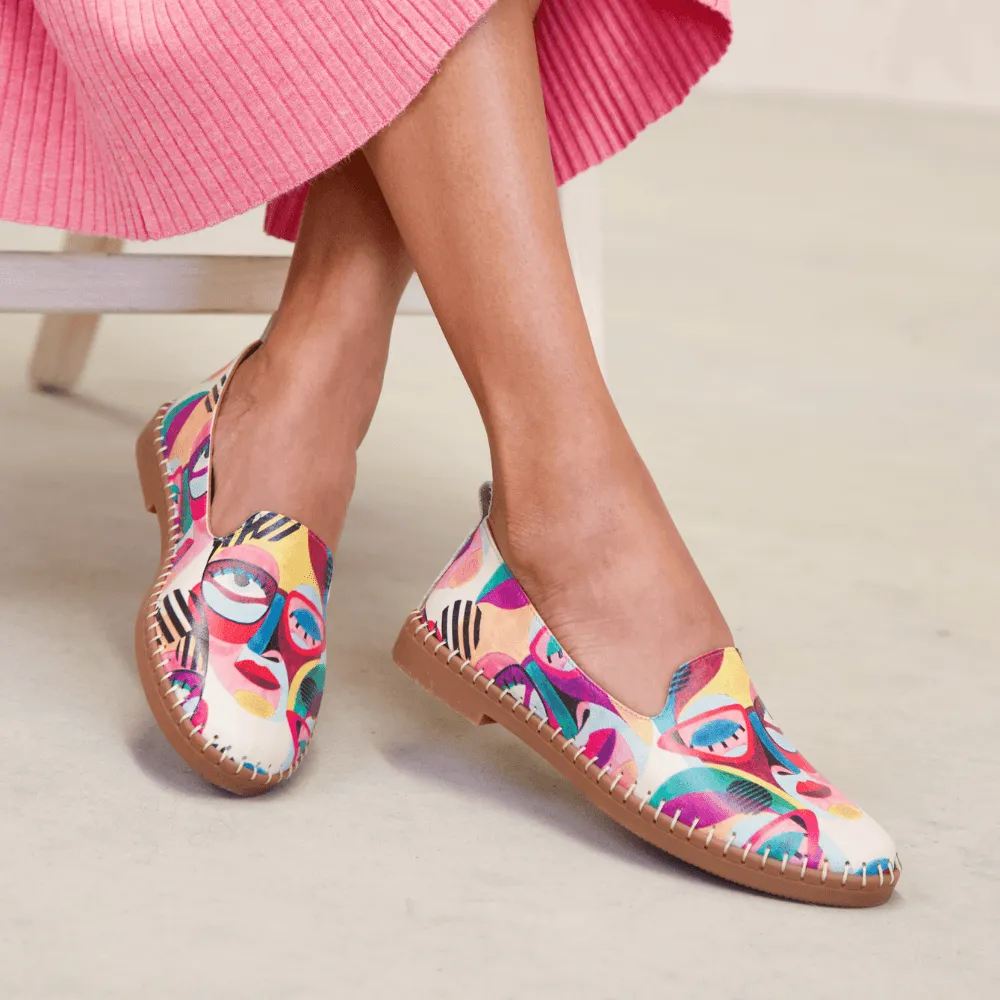 Airlie Portrait Multi Leather Flats