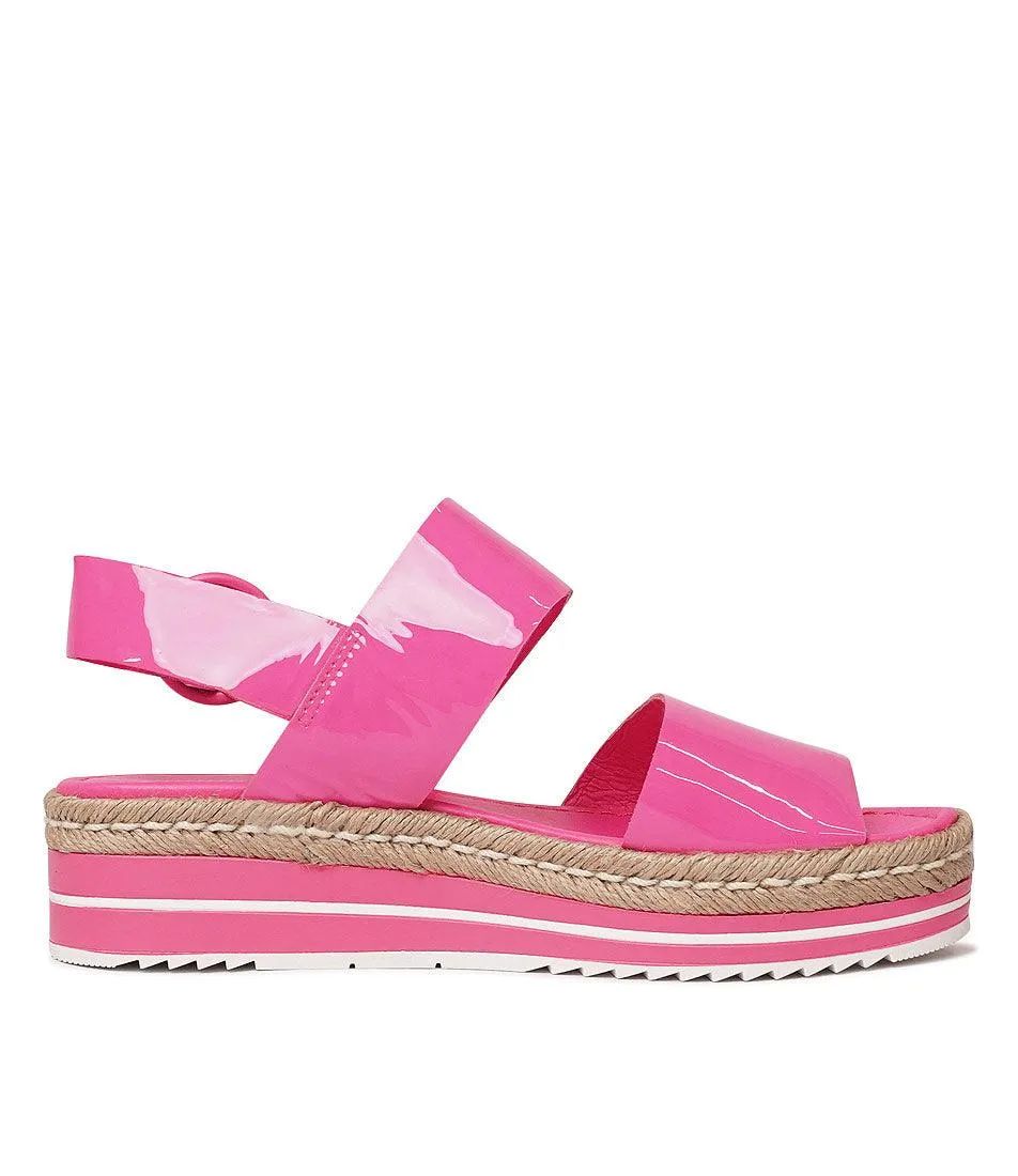 Atha Hot Pink Patent Leather Sandals