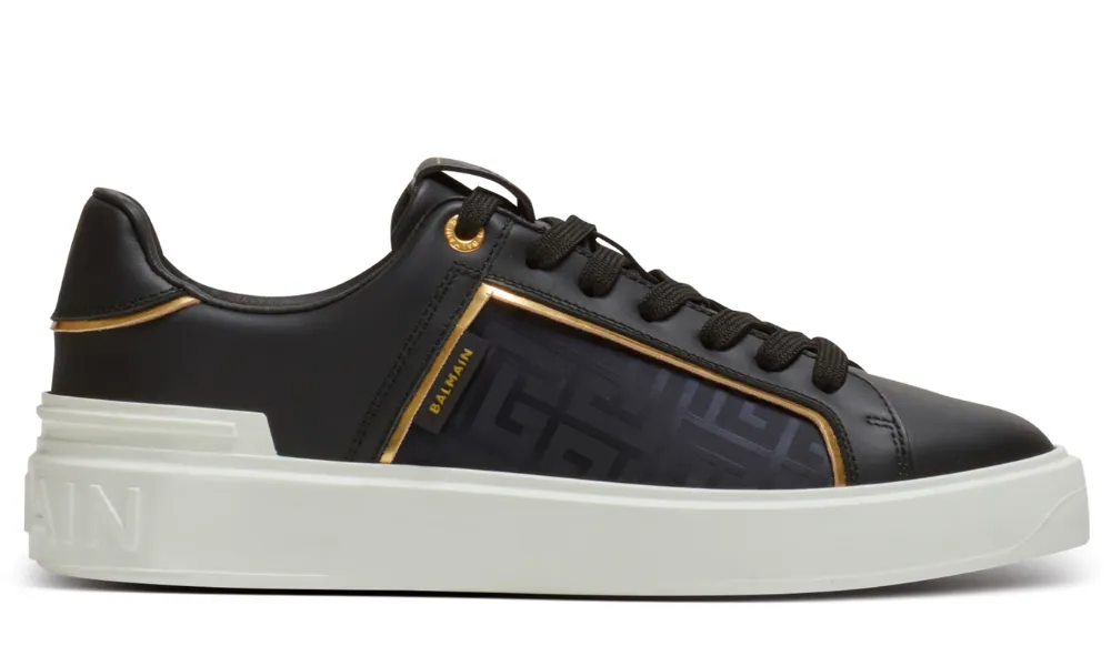 Balmain Zapatillas B-Court de piel y Nailon Con Monograma