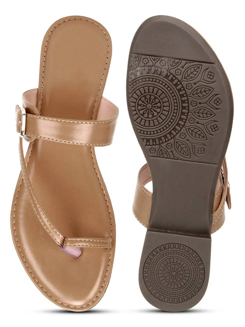 Beige Synthetic Fashion Flats