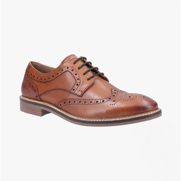 BRYSON Mens Leather Oxford Shoes Brown