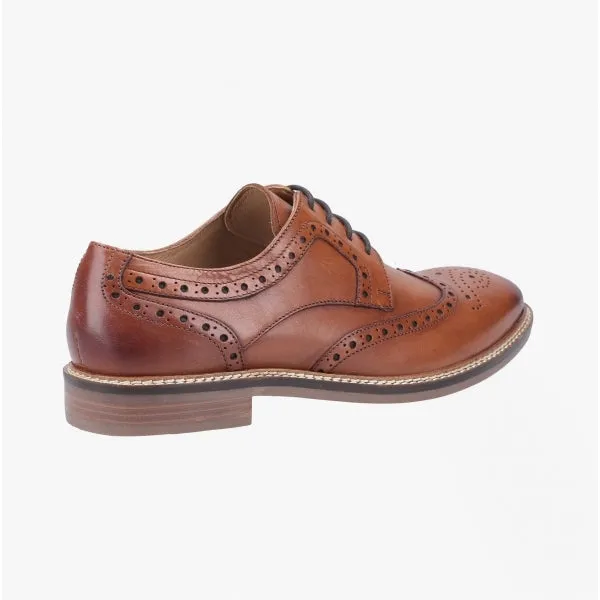 BRYSON Mens Leather Oxford Shoes Brown