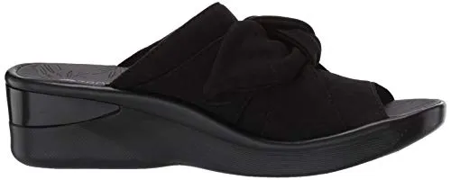 BZees Womens Smile Black Slingbacks 8.5 M