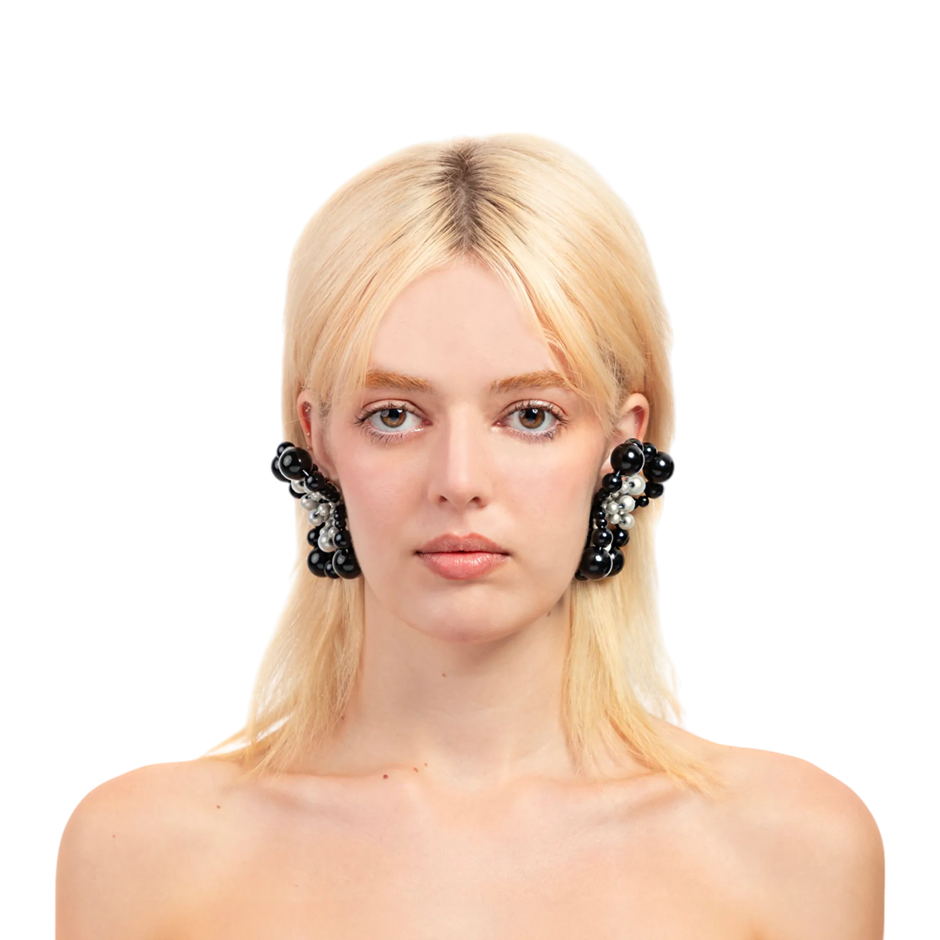 Candy Earrings — Black / Reflective Grey