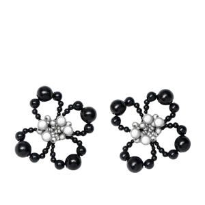 Candy Earrings — Black / Reflective Grey