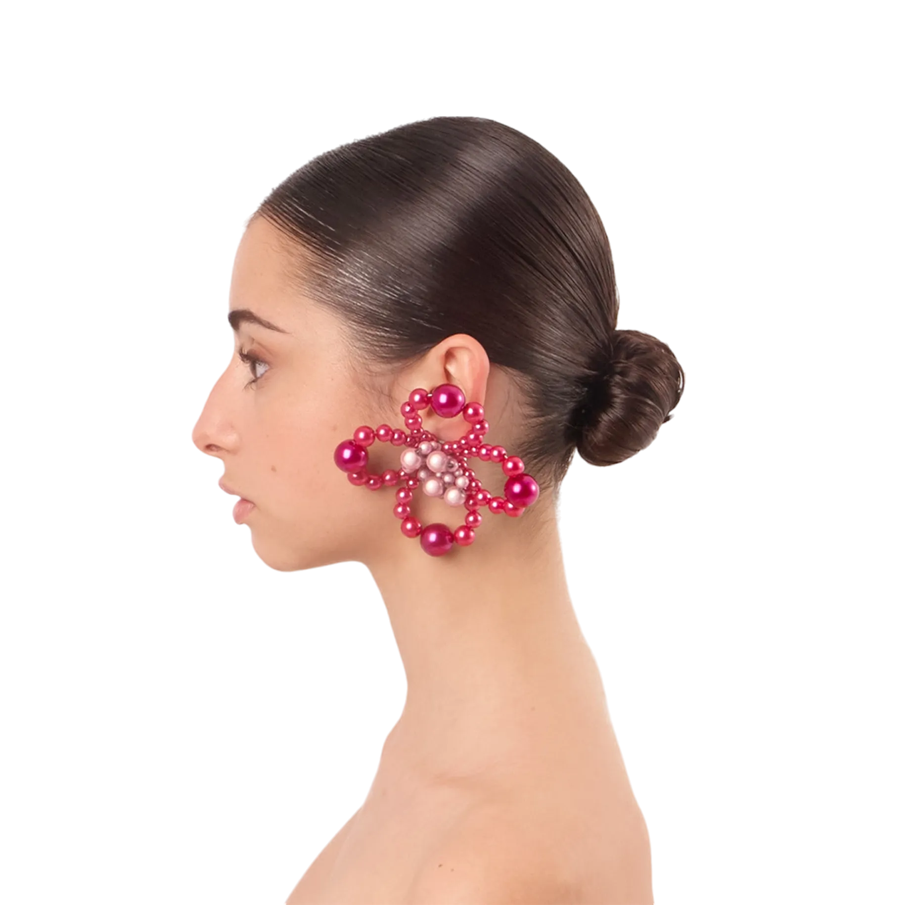 Candy Earrings — Burgundy / Reflective Pink