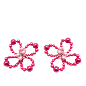 Candy Earrings — Burgundy / Reflective Pink