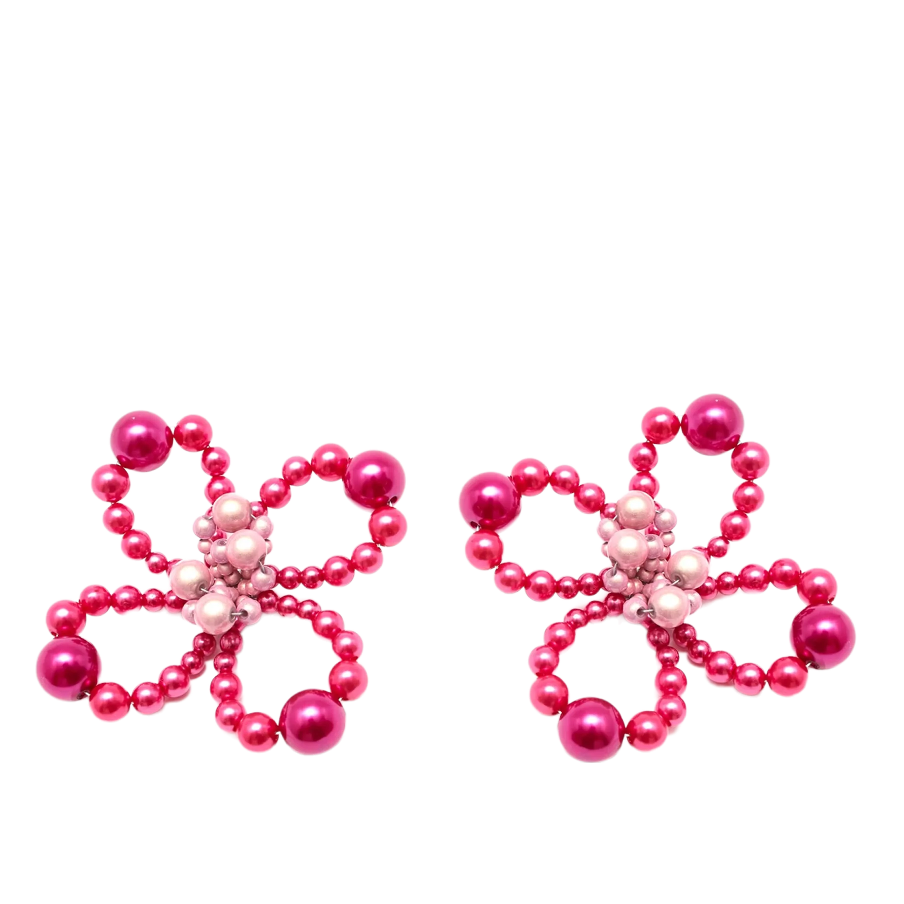 Candy Earrings — Burgundy / Reflective Pink