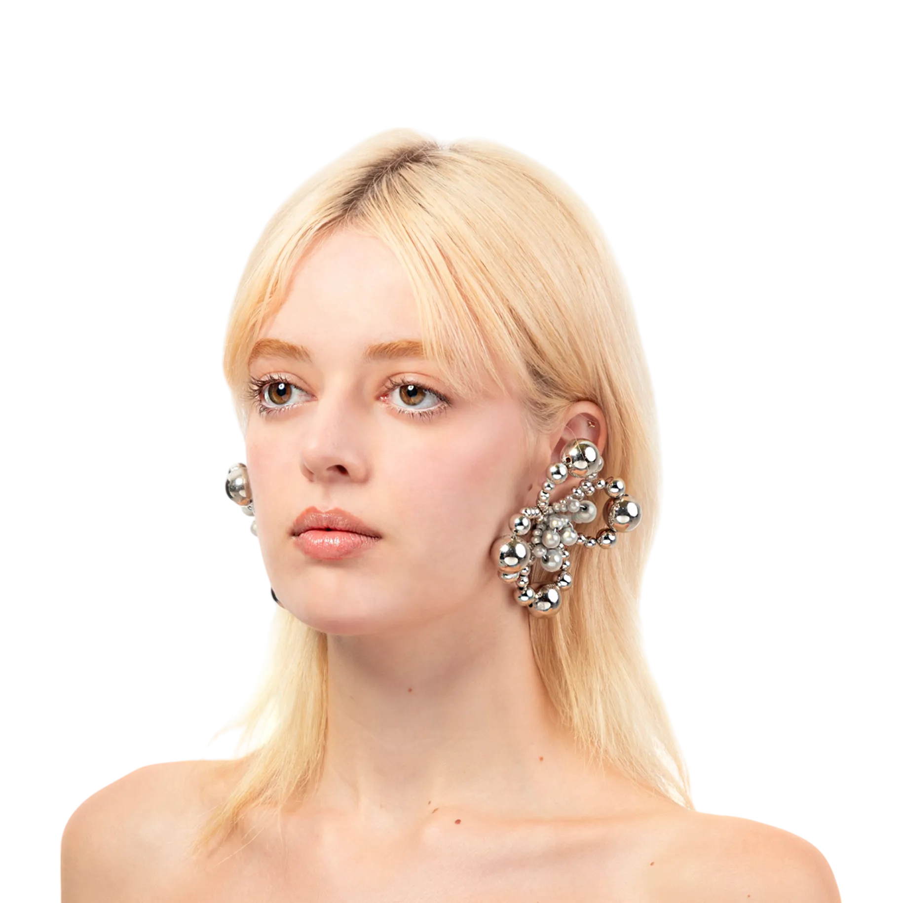 Candy Earrings — Silver / Reflective Grey