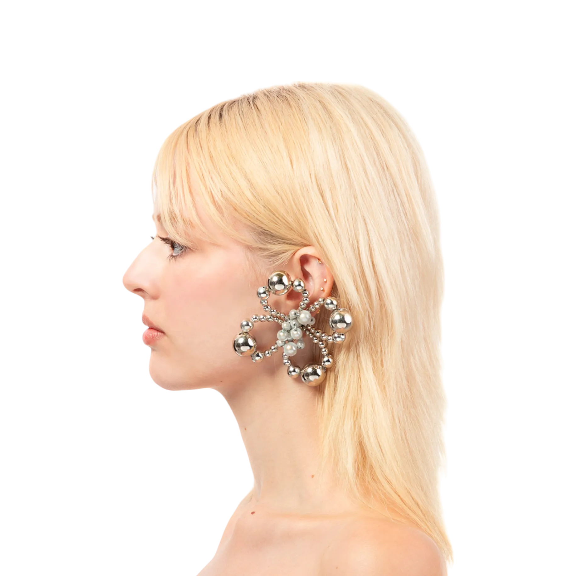 Candy Earrings — Silver / Reflective Grey