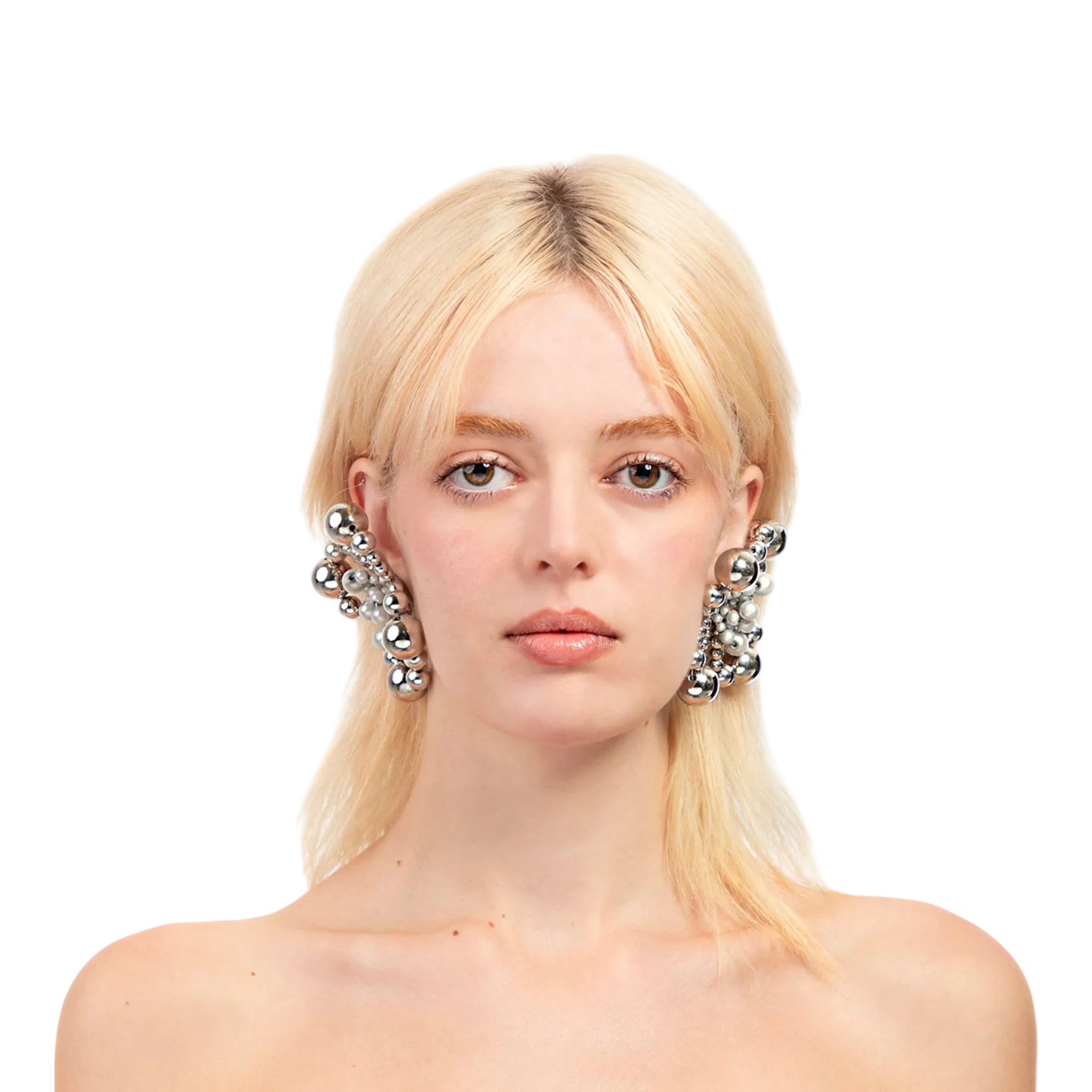 Candy Earrings — Silver / Reflective Grey