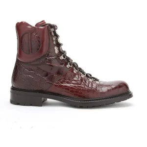 Caporicci 570 Men's Luxury Italian Designer Shoes Sport & Rust Alligator Boots (CAP1031)