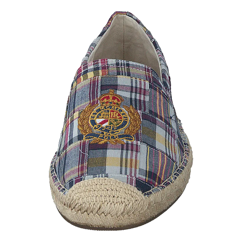 Cevio Crest Madras Espadrille Blue Multi