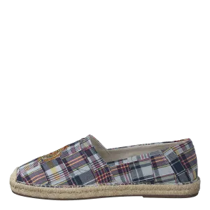 Cevio Crest Madras Espadrille Blue Multi