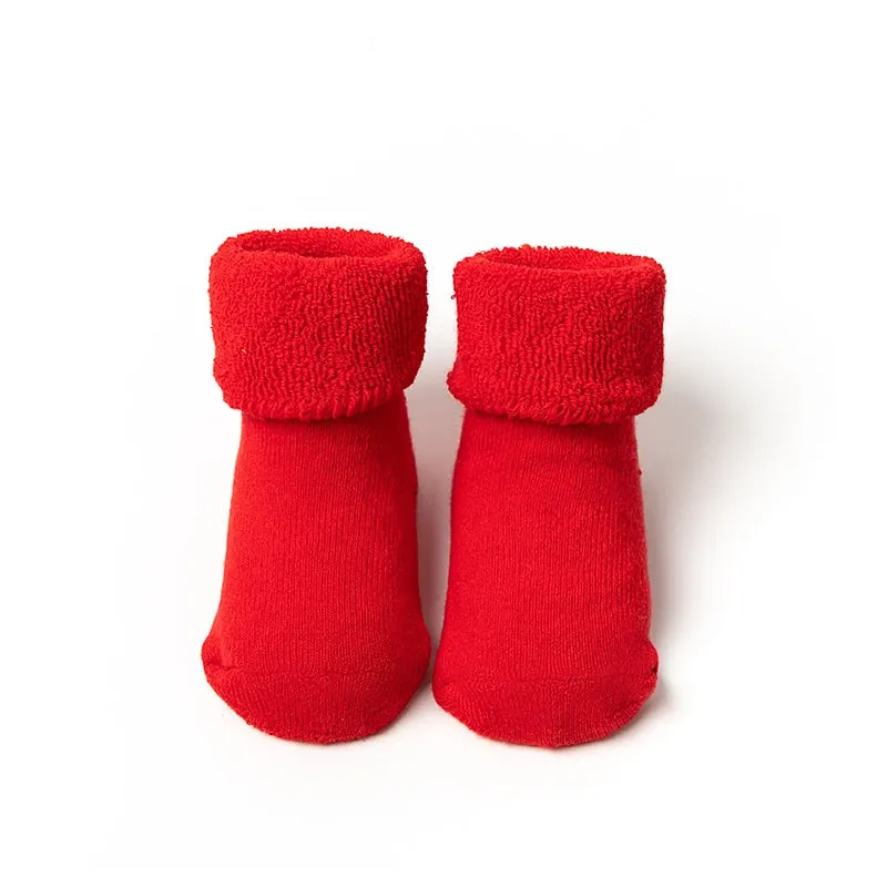 Children's Christmas Cartoon Toddler Soft Non-Slip Socks, Snug Fit Cotton Baby Unisex Socks