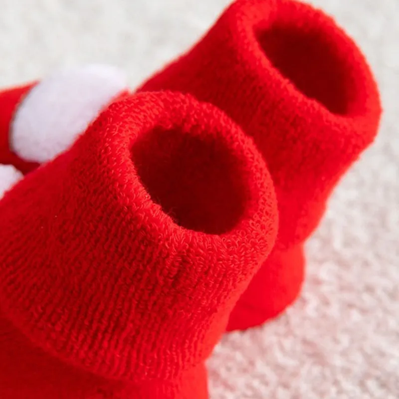 Children's Christmas Cartoon Toddler Soft Non-Slip Socks, Snug Fit Cotton Baby Unisex Socks
