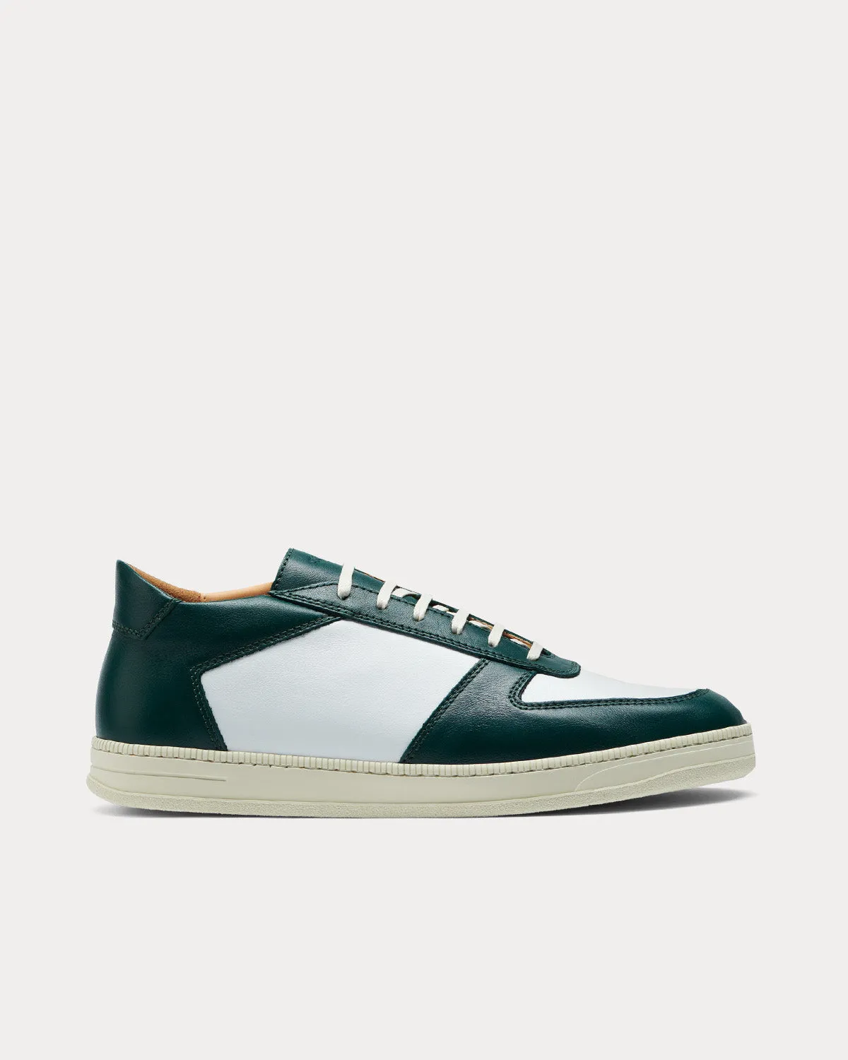 Cingo White / Bottle Green Low Top Sneakers