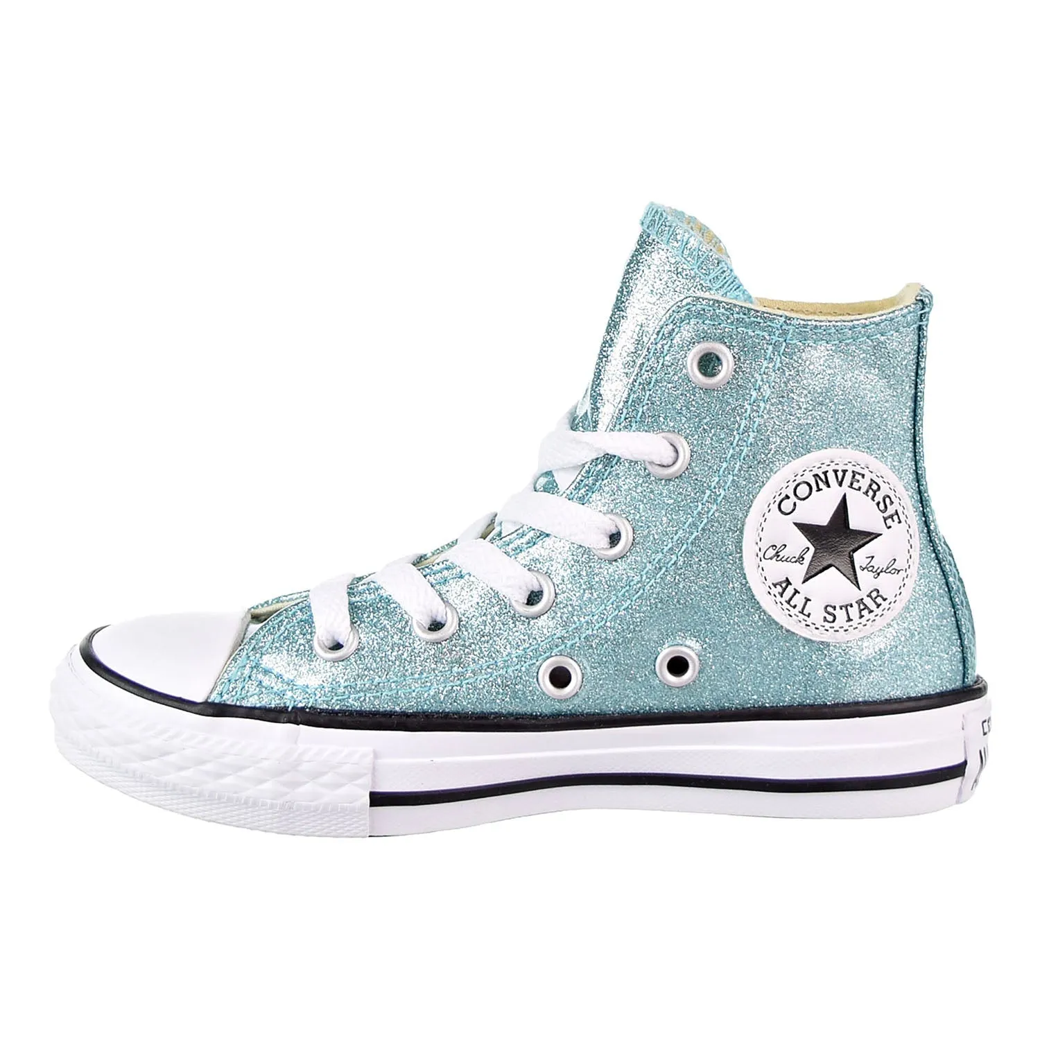 Converse Chuck Taylor All Star Hi Little Kid's Shoes Bleached Aqua/White