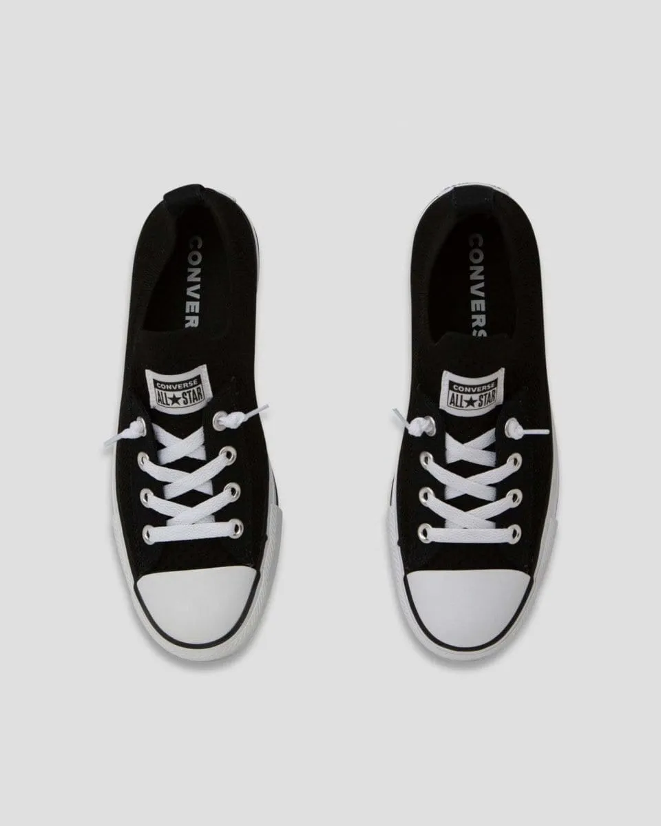 CONVERSE WOMEN'S CHUCK TAYLOR ALL STAR SHORELINE KNIT SLIP LOW TOP BLACK SHOE
