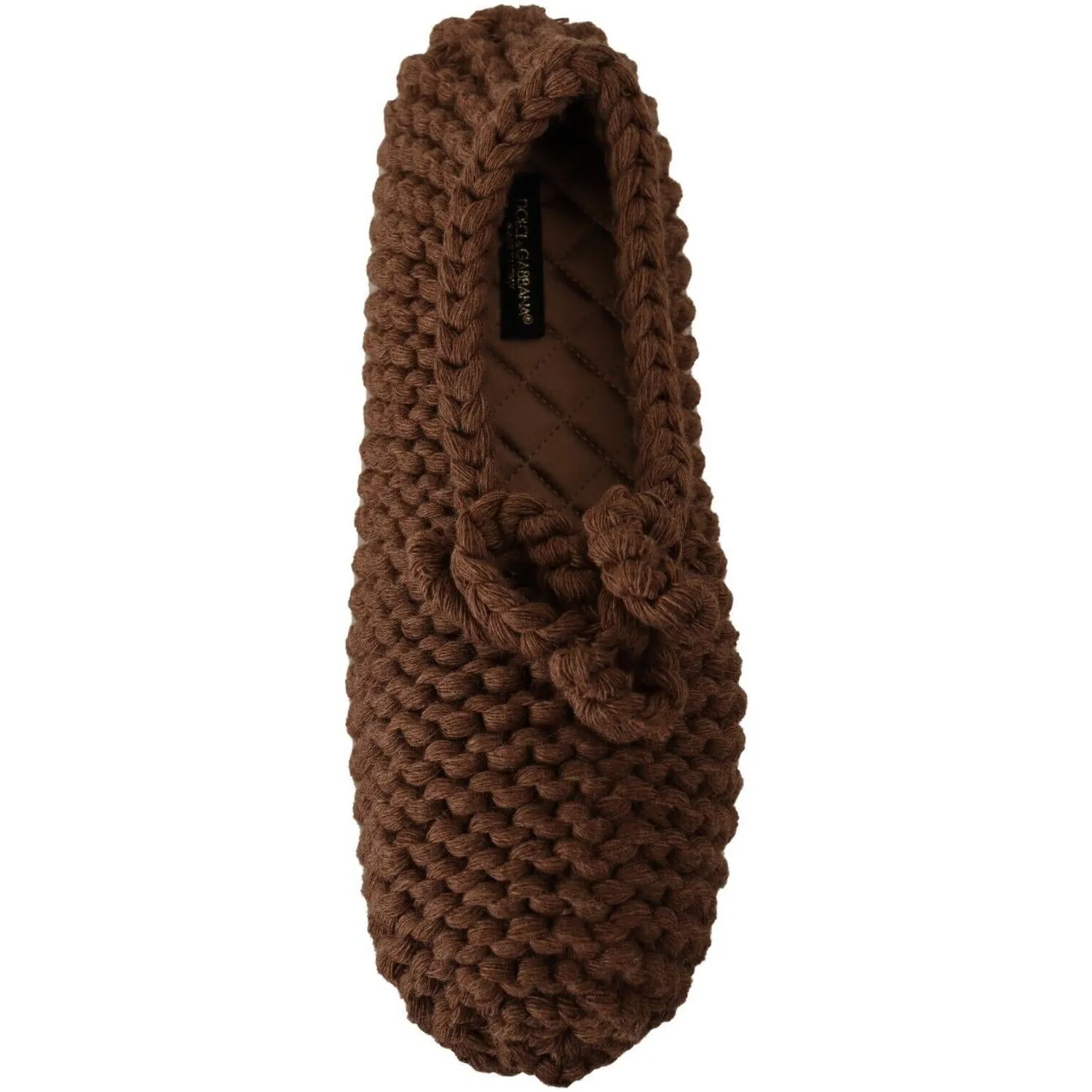 Dolce & Gabbana Elegant Wool Knit Ballerina Flats
