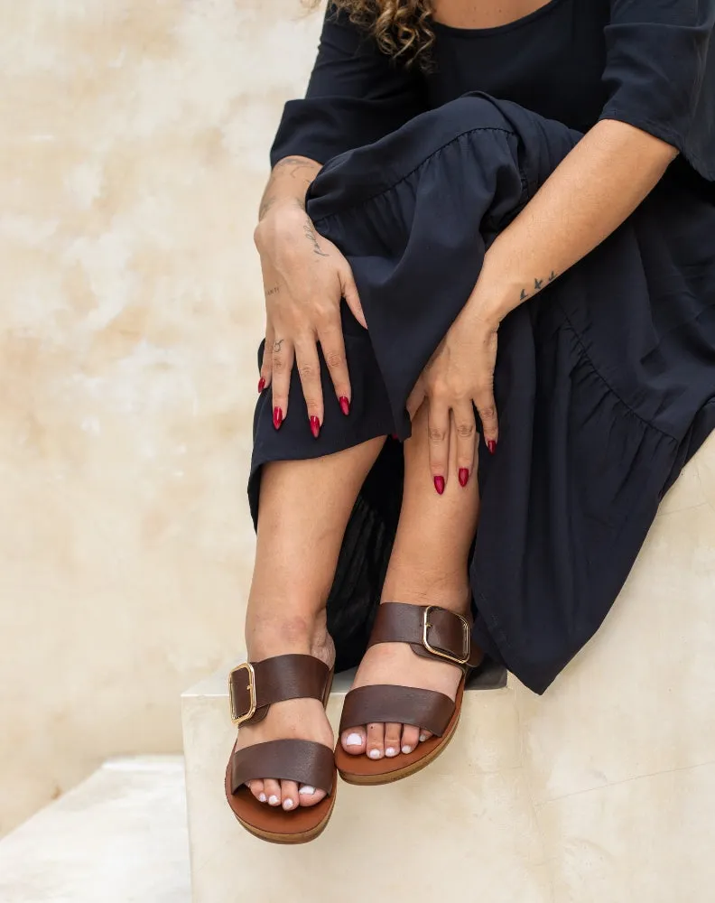 Doti Slip-on Sandals - Mocha