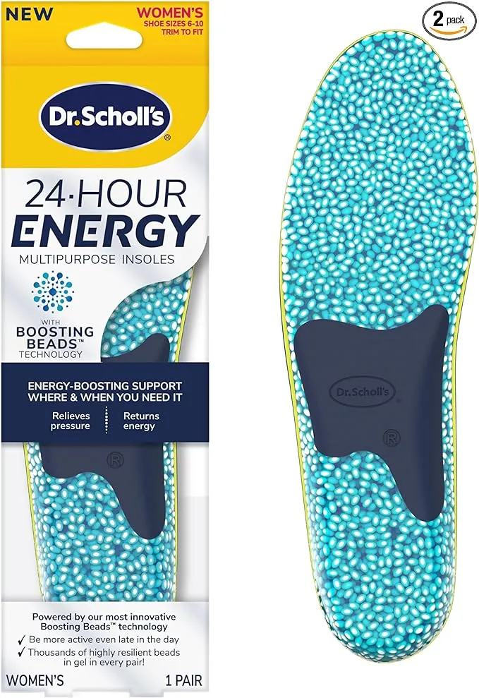 Dr. Scholl's® 24-Hour Energy Multipurpose Insoles, Returns Energy with Every Step, Relieves Foot Pressure & Tired Achy Feet, Memory Foam & Gel  1 Pair