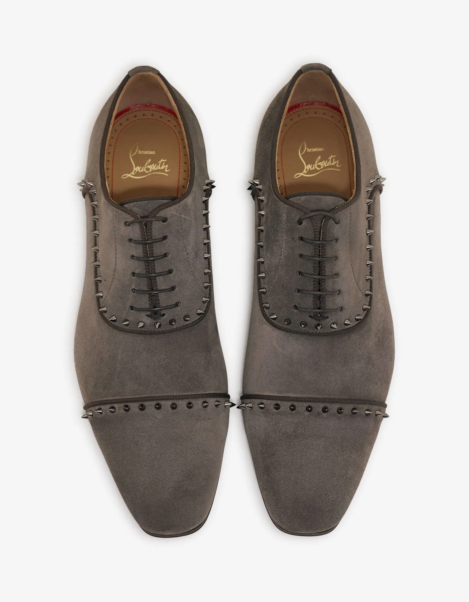 Eton Castor Grey Suede Leather Oxford Shoes