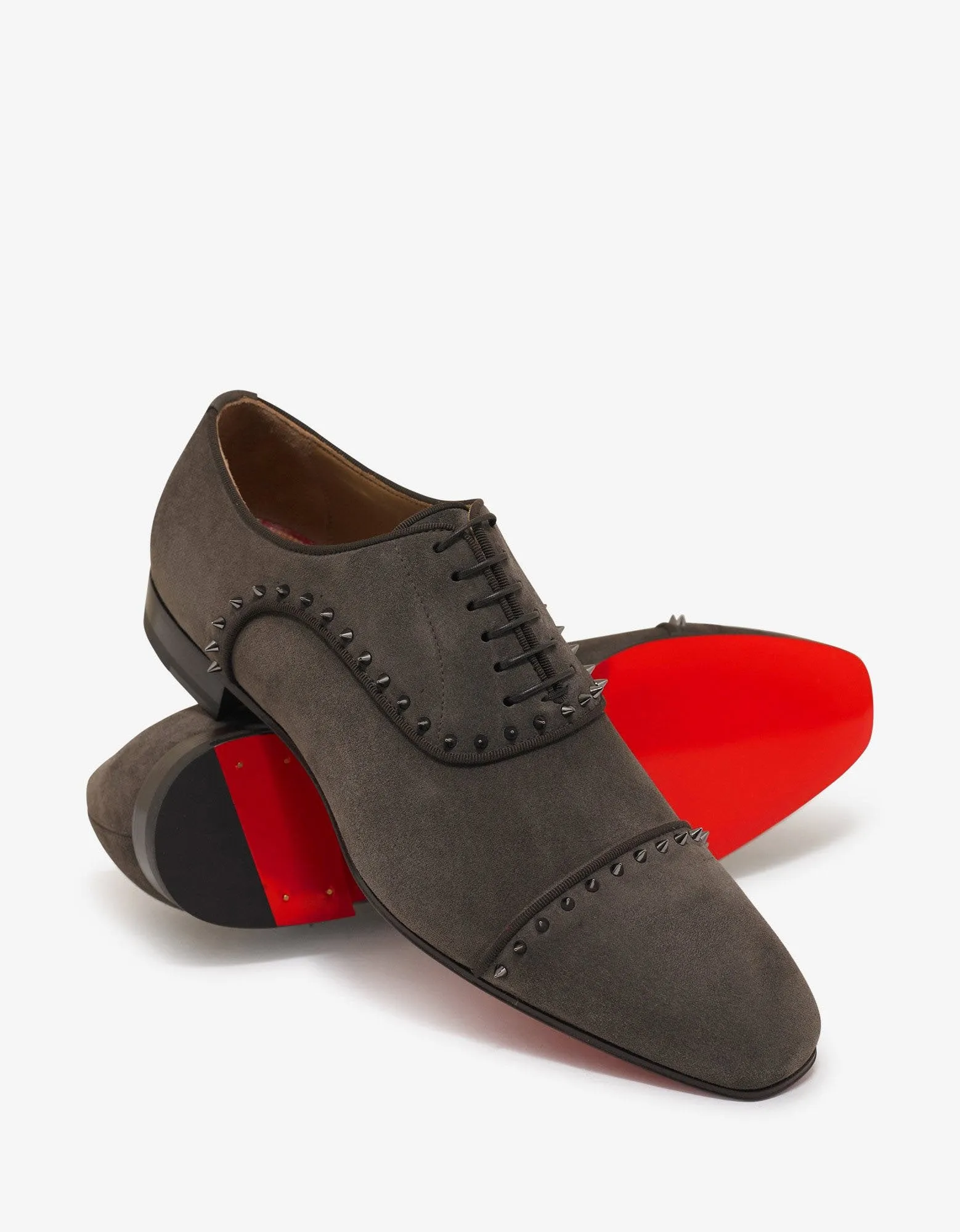 Eton Castor Grey Suede Leather Oxford Shoes