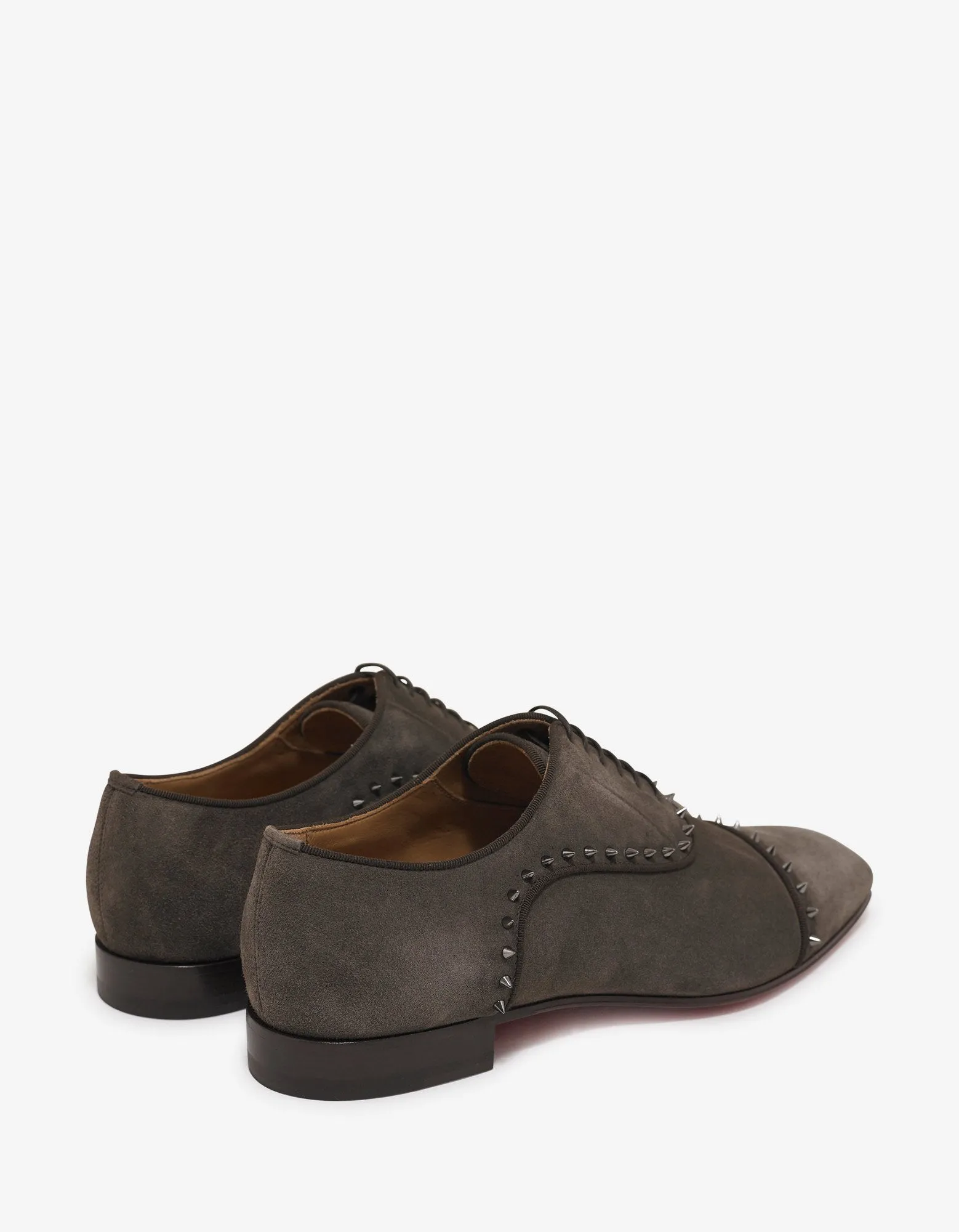 Eton Castor Grey Suede Leather Oxford Shoes