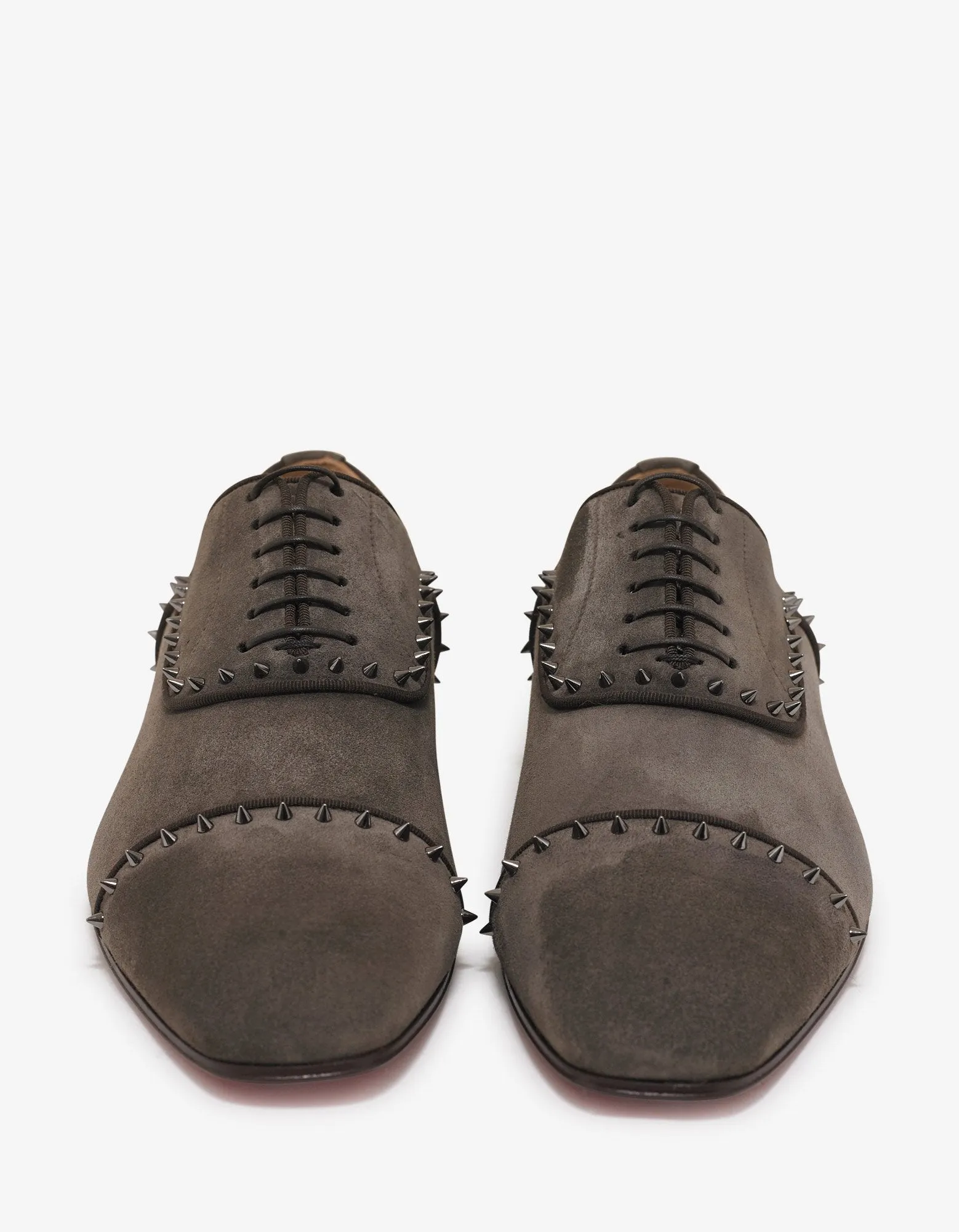Eton Castor Grey Suede Leather Oxford Shoes