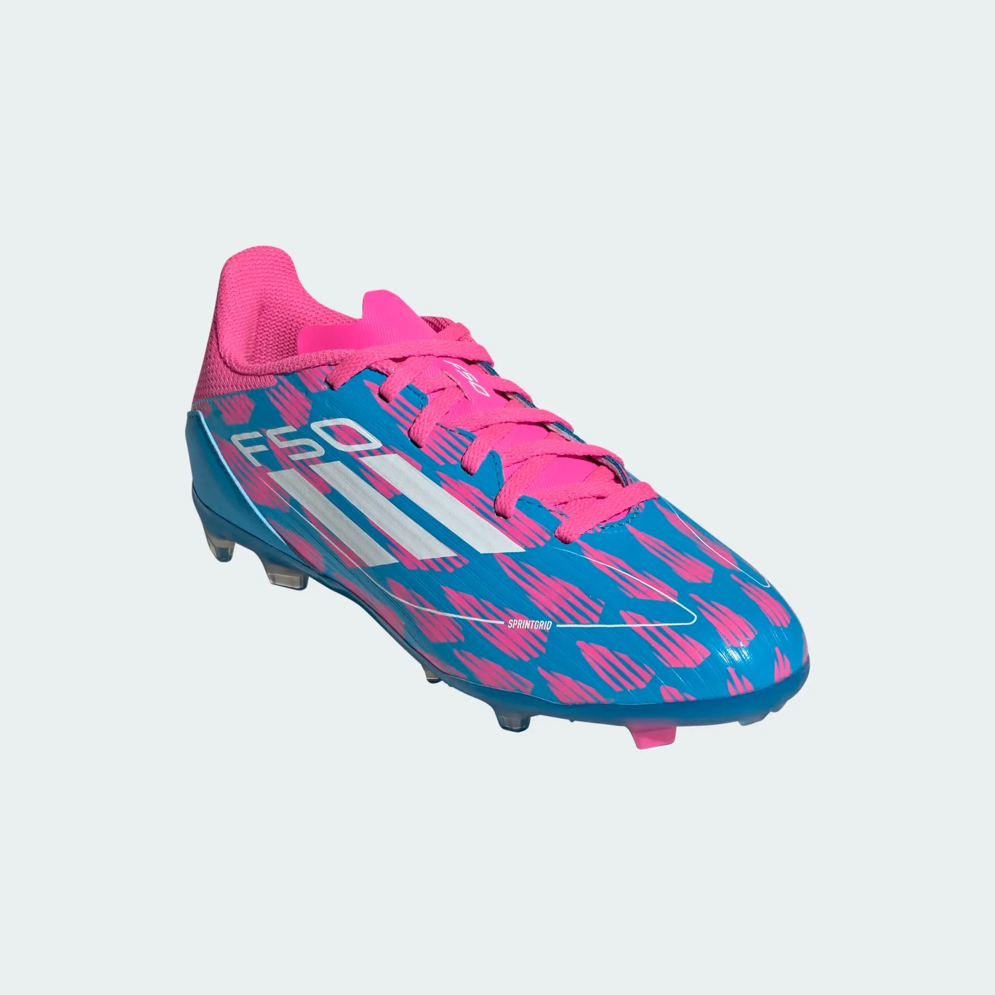 F50 LEAGUE FG/MG J SOLBLU/FTWWHT/SOPINK
