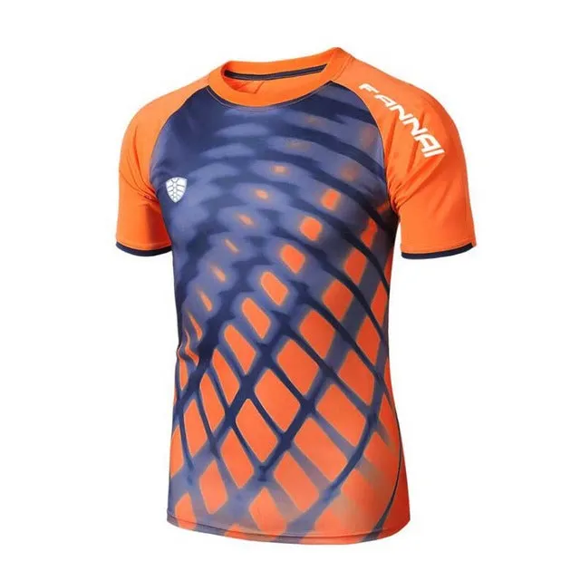 FANNAI Brand New Arrival 2017 men Designer soccer jerseys T Shirt sports Quick Dry Slim Fit Breathabl shirts Tops & Tees M_XXXL