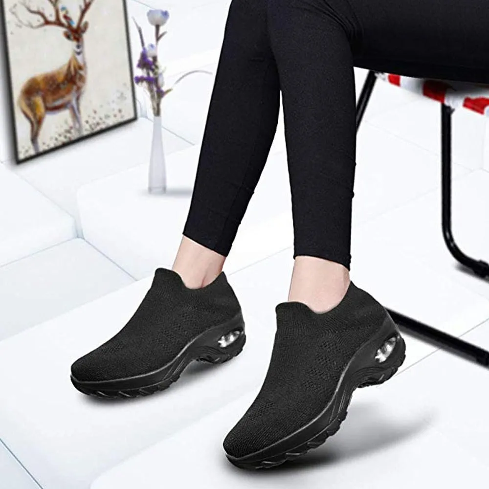 Fashion Breathable Mesh Casual Shoes Platform Sneakers