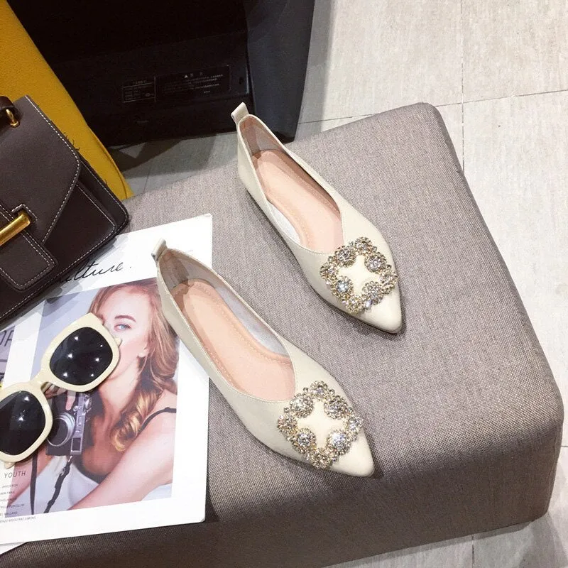 Fashion Flats for Women Boat Shoes Pointed toe Brand Ladies Flats High Quality Women Single Shoes Soft Comfortable A1927