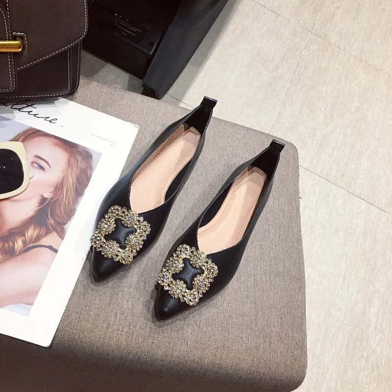 Fashion Flats for Women Boat Shoes Pointed toe Brand Ladies Flats High Quality Women Single Shoes Soft Comfortable A1927