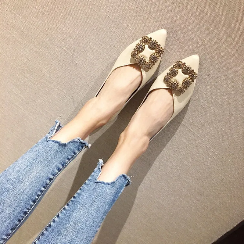 Fashion Flats for Women Boat Shoes Pointed toe Brand Ladies Flats High Quality Women Single Shoes Soft Comfortable A1927