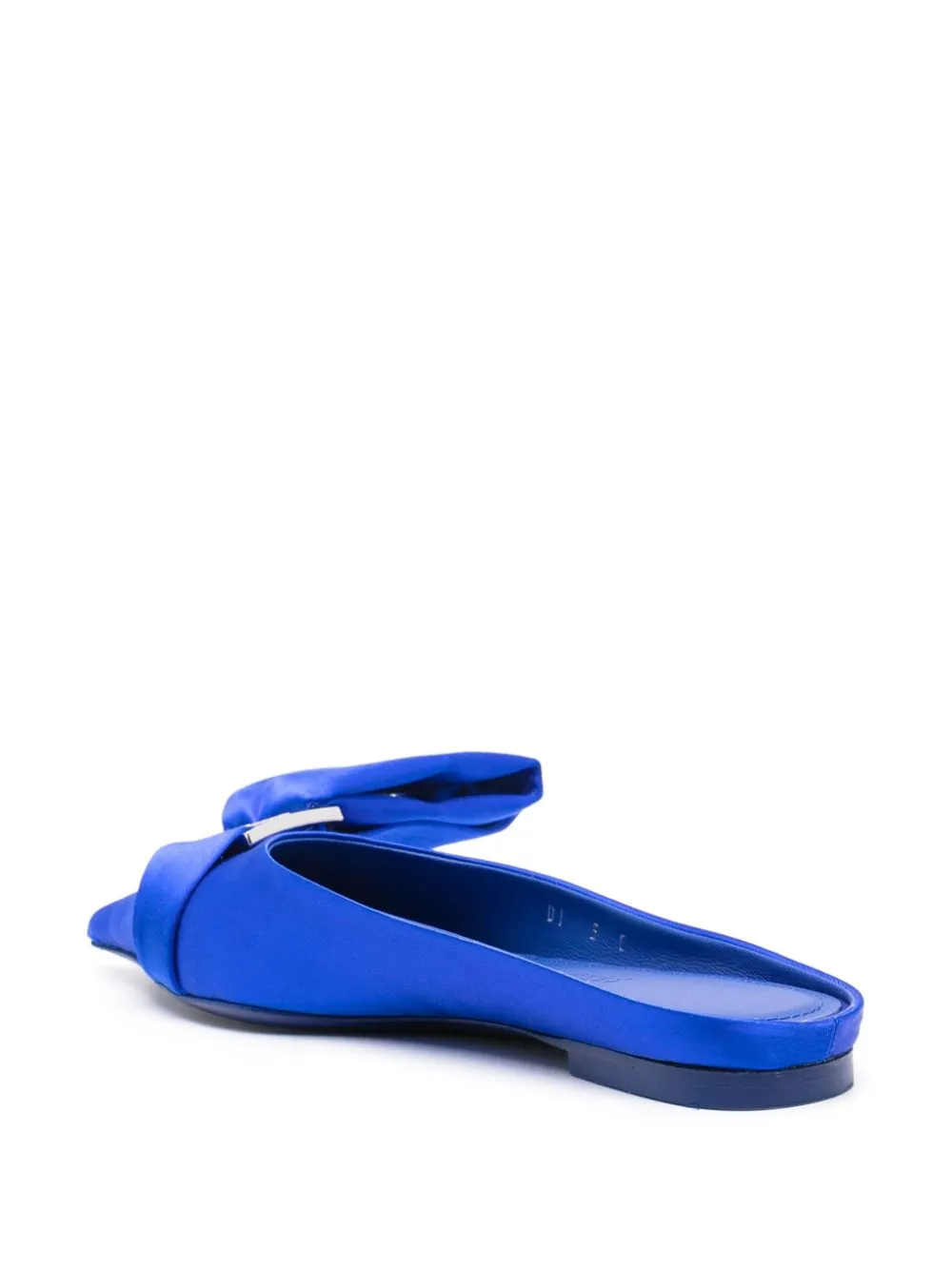 Ferragamo Oversized Bow Pointed Toe Leather Slippers for Women