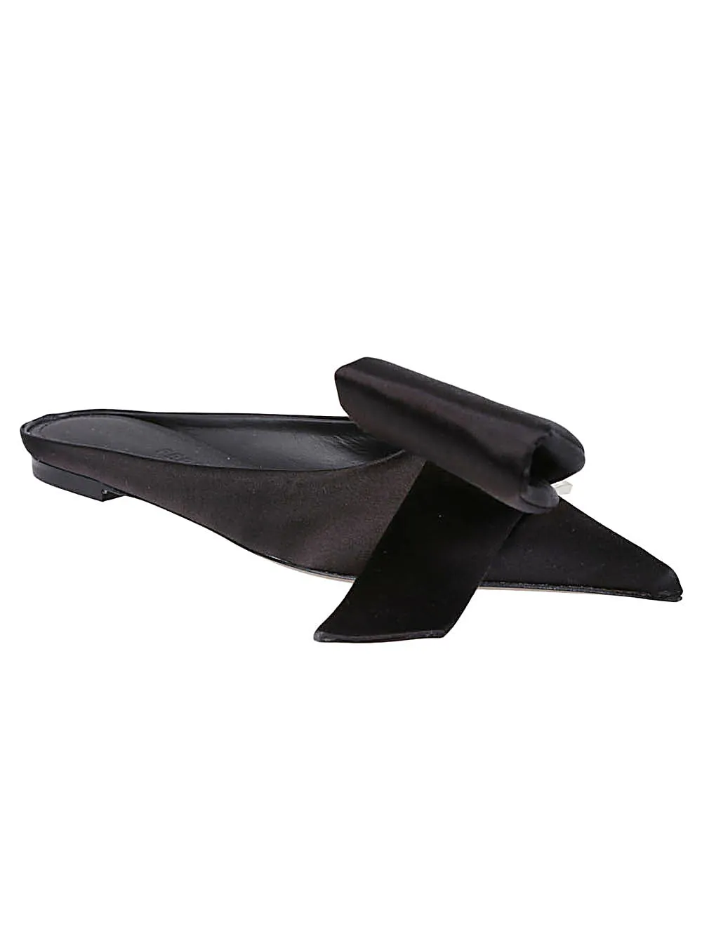 Ferragamo Oversized Bow Pointed Toe Leather Slippers for Women