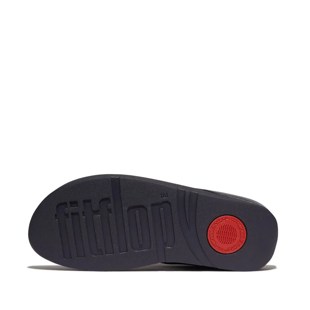 FitFlop Fino Crystal Mix T-Strap Sandals - Midnight Navy
