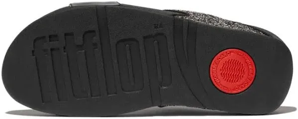 FitFlop Lulu Multi Tonal Glitter Slide Sandals - Black Multi
